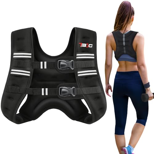 Weighted Vest Woman, 20 LB Womens Weight Vest for Walking, Strength Training Weight Vests for Men, Reflective Stripe Fitness Vest for Workout Running Jogging