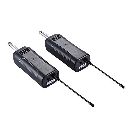 RuleaxAsi Sistema Receptor Transmissor de Áudio Sem Fio Portátil para Guitarra Elétrica Baixo Violin