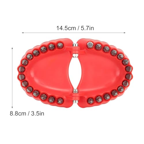 Prothesenbohrer-Halter, Prothesenbohrer-Organizer, Prothesen-Schraubendreher-Organizer, Prothesenbohrer-Halter mit 28 Bits, passend für Schreibtisch-Gadget-Dekoration (Mit Bits)