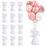 HAUTE QUALITÉ: Poids pour ballon helium anniversaire fabriqué en matériau robuste de haute qualité, enveloppé d'une feuille d'argent brillante, beau et éblouissant, robuste et durable, pas facile à endommager, peut être réutilisé pendant longtemps.