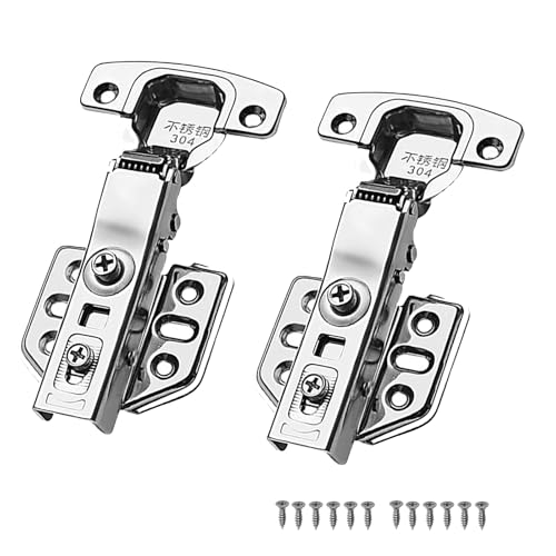 Meubles 2 charnières d'armoire, charnières hydrauliques à amortissement à douze vitesses, charnières amovibles en acier inoxydable à couverture rigide, utilisées pour les meubles d'armoires de cuisine