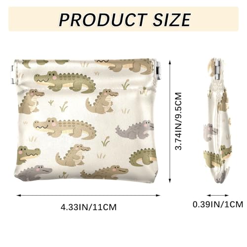 Coin Purse for Women Cute Crocodile Alligator Cartoon Coin Pouch Change Holder PU Leather Mini Wallet Portable Coin Bag Money Pocket3