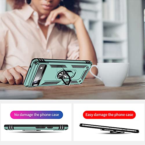 Funda para Google Pixel 6a ideal para viajes y videollamadas con anillo 4