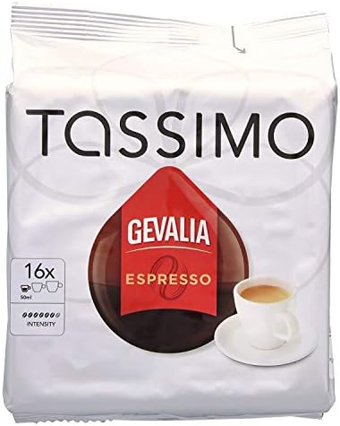 Tassimo T-Discs: Gevalia Espresso Coffee T-Discs Pods (Case of 5 Packages; 80 T-Discs Total)