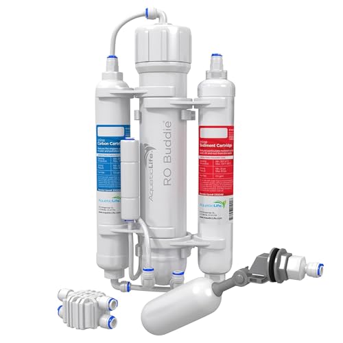 Aquatic Life RO Buddie 3-Stage Hydroponic Reverse Osmosis Water Filter System RO Filtration Unit, 75 GPD