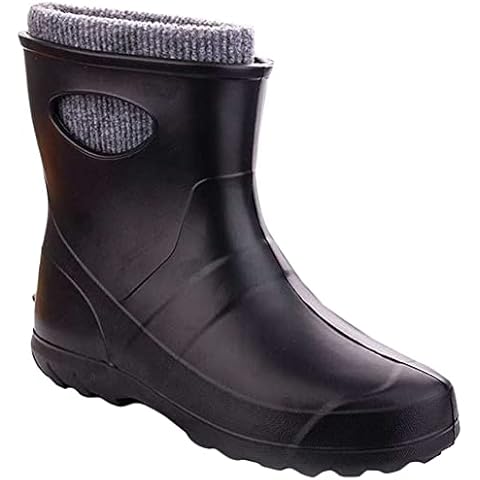 Backdoorshoes, Womes Ankle Ultra Light Outdoor Garden Wellington Boots (4 UK, Black, numeric_4) Cover