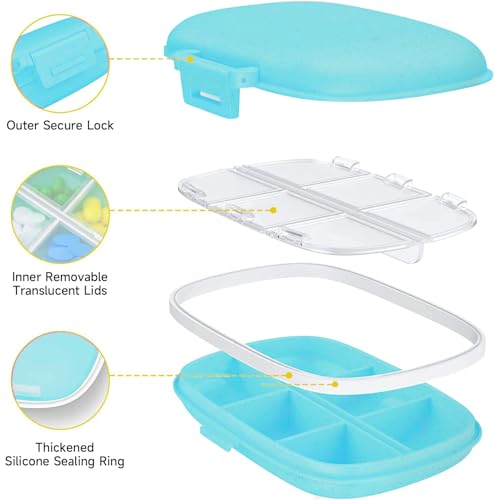 Image of GLUN Portable Empty First Aid Medicine Tablet Plastic Pouch Small Size, Mini Travel Medicine Pouch Waterproof Seal Handy Pills Pocket for Travels