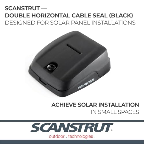Joint de câble horizontal double Scanstrut noir DS-HD10-BLK pour toit de van