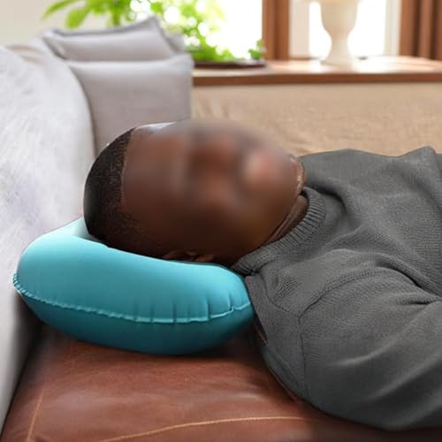 Almohada inflable de viaje 49 cm x 32 cm portátil miniatura 7