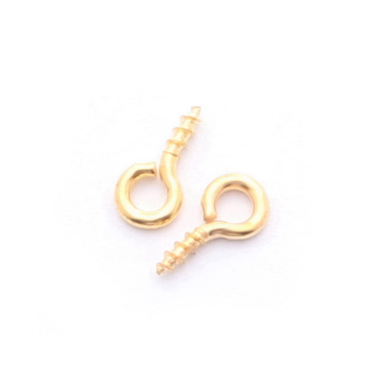 OSALADI 2sets Screw Eye Ring Threaded Hook Easy to Use for Jewelry Screw Eye Pins Craftsmanship Mixed Colors 600pcs*2