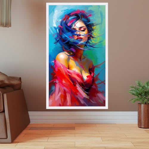 Peinture expressionniste sur toile pour salon moderne