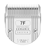 YAZIYIR 7F Dog Grooming Detachable Ceramic Blade,Compatible with WAHL 5 in 1 Blade for Wahl Arco, Bravura, Chromado, Creativa, Figura, and Motion Clippers. Cut Length 1/8-Inch 1.5mm