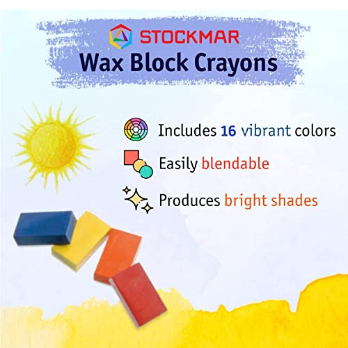 Stockmar 204884266 Wachsmalblöcke (16 Blöcke, wasserfest, aus Bienenwachs, im Blechetui) – Ansicht 4