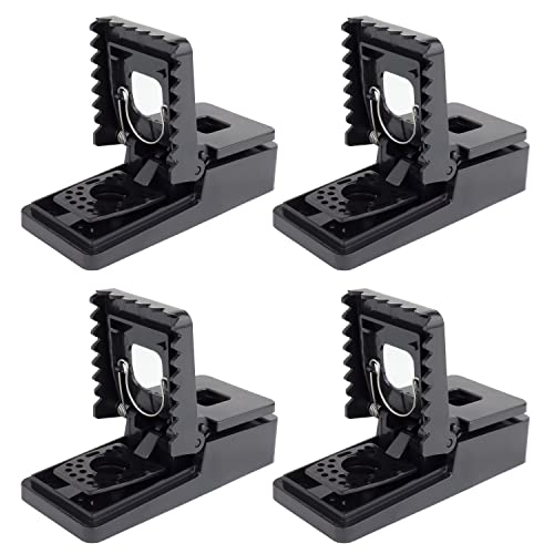 Ratkil Mouse Traps - 4 x Large Mouse Traps That Kill Instantly | High Capture Rate, Effective & Easy To Use - Highly Sensitive, Reusable Trap For Indoors & Outdoors