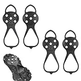 2PCS Crampons Chaussures Randonnée, Raquette Neige, Crampons Anti Verglas,Crampons à Neige...