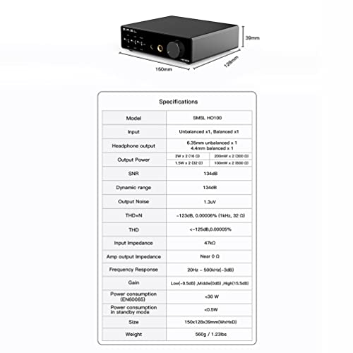 SMSL HO100 Amplificatore per Cuffie Balanced