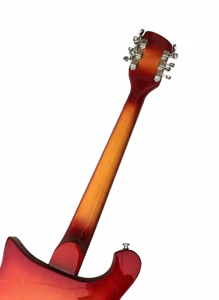 Chitarra elettrica a 12 corde serie professionale - Corpo in tiglio leggero e tastiera in palissandro(Brown)