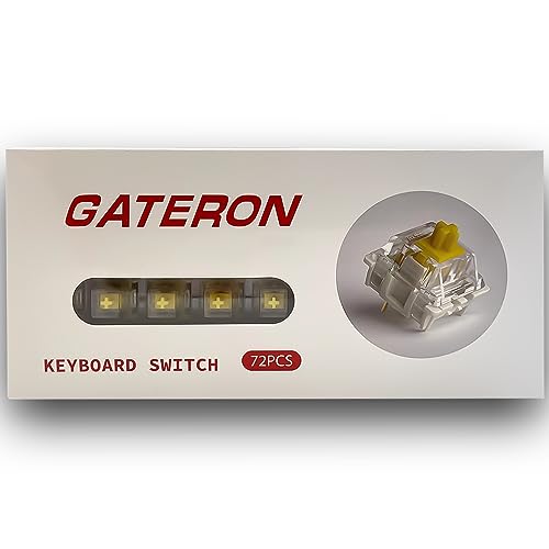 Switch Gateron G Yellow Pro 3.0 lot de 72 interrupteurs 5 broches - 7