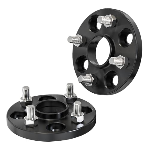 Customadeonly 4x100 Forged Hubcentric Wheel Spacers 15mm Black (2pcs) Compatible for Miata, 124 Spider, Corolla, Echo, MR2, xA, xB, iA, Rio, Spectra (54.1mm Center Bore, M12x1.5 Studs)