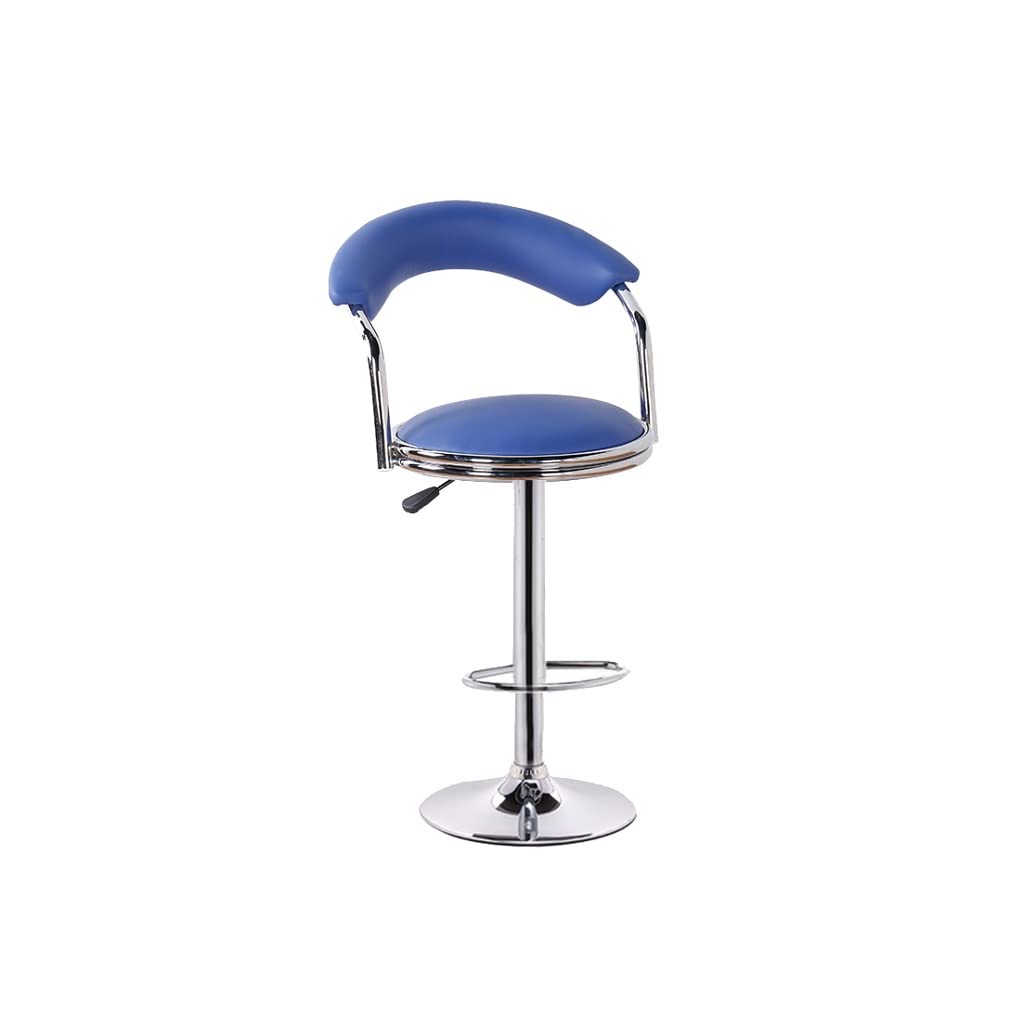Chaise haute de bar bleue pivotante pour confort îlot cuisine