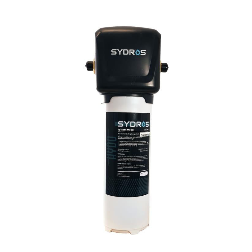 Sydros Filtro de agua Hydo – Filtra más de 500 contaminantes incluyendo microplásticos, cloro y PFAS + mineralización para agua potable pura y saludable. Fácil instalación, ideal para cocina, hogar y