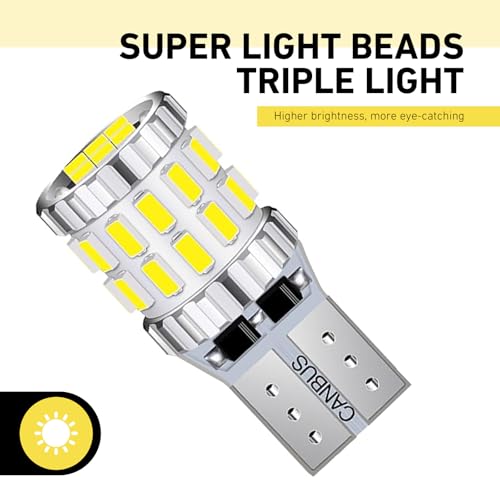 2PCS T10 194 LED Bulb Canbus Error Free 6000K miniatura 3