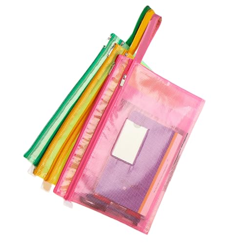 Pochettes de classement transparentes format trousse pour fournitures scolaires