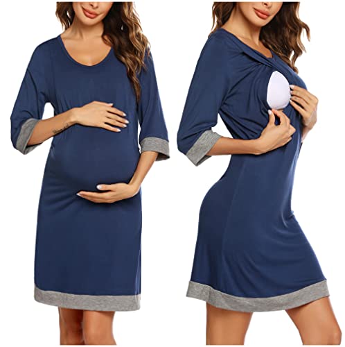 UNibelle Still Nachthemd Damen Nachthemd Stillen Schwangerschafts...