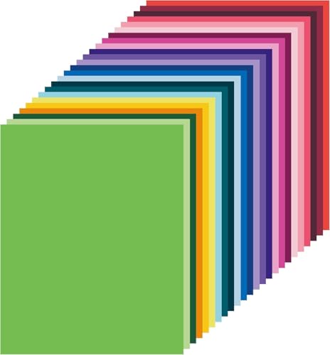 Lukadah A4 Colored Thin Card Stock Printer Papers Assorted Colors Paper Sheets Colorful Origami Paper for Crafting Drawing Card Making Scrapbooking - 80gsm Construction Paper Sheets | 100 Pcs