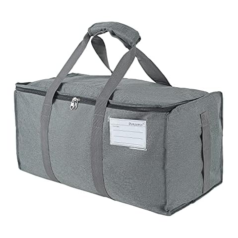 Dongawin Large waterproof storage tote bag,foldable, reusable ,space saving, removable storage., Gray, One Size Cover