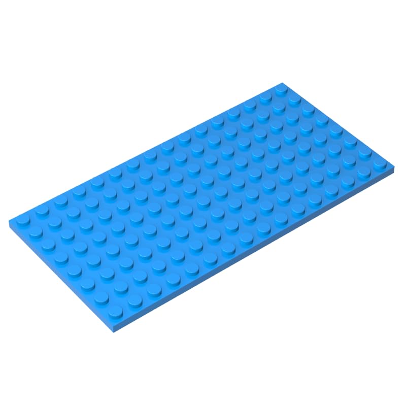 92438 Foundation Plate Plate 8x16 5Pieces GDS-529 Compatible with Lego Building Blocks Color:Dark Azure — image 1