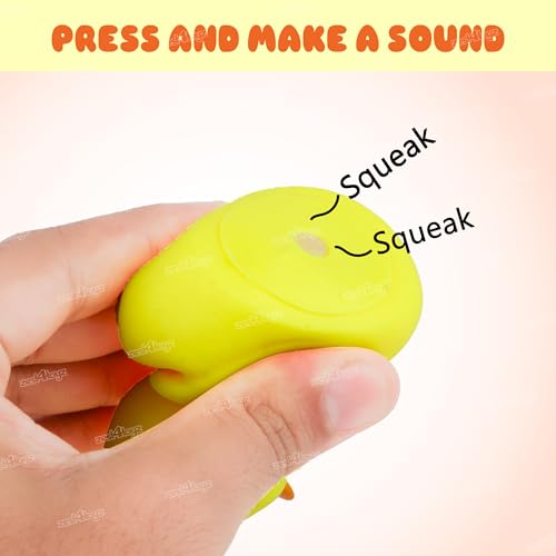 Image of Zest 4 Toyz Chu Chu Duck Bath Toy Set Duck Toy for Kids Floating Rubber Duck Family Safe & Fun Water Play Baby Toys for Kids Babies & Toddlers (Pack of 2) Yellow