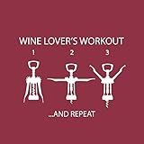 Paperproducts Design Decorative Beverage Paper Napkins – Tabletop Disposable Kitchen Cocktail Napkin – For Lunch, Dinner, Birthdays, Parties, Celebrations – Set of 20, Wine Lover'S Workout Design