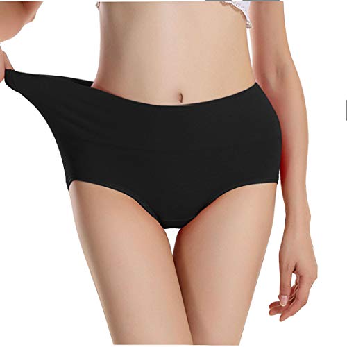 Image of Womens Underwear,Cotton Mid Waist No Muffin Top Full Coverage Brief Ladies Panties Lingerie Undergarments for Women Multipack