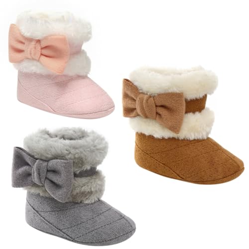 Baby Girls Boys Snow Boots Soft Sole Warm Winter Booties Anti-Slip Toddler Walker Newborn Shoes2