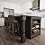 Ekena Millwork COL05X05X35LERW Legacy Tapered Cabinet Column (Top Block: 6", Bottom Block: 7"), 5"W x 5"D x 35 1/2"H, Rubberwood