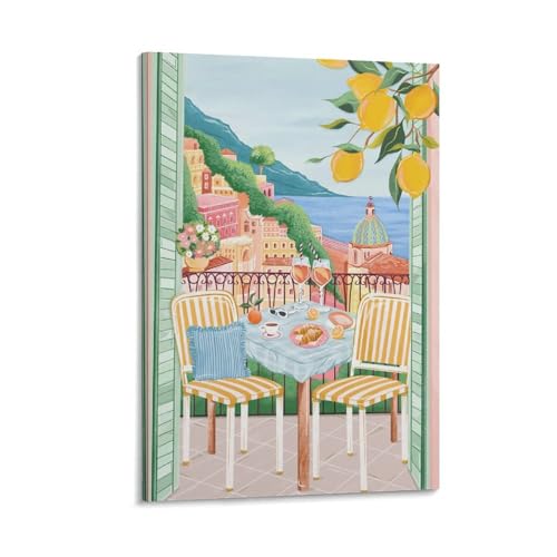 Poster Positano côte amalfitaine pour créer une ambiance méditerranéenne chambre