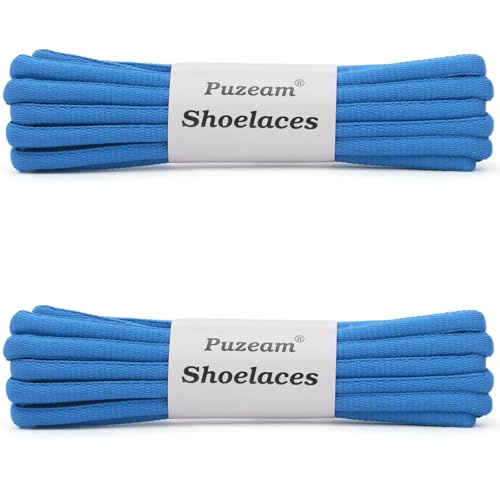 Image of 2 Pairs Oval Athletic Shoelaces 33 Colors 1 /4 inch Half Round Shoe Laces for Sneakers
