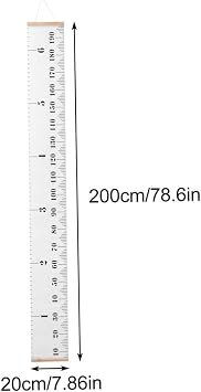 Height Chart for Children,Canvas Wall Hanging Rulers Height Measuring Rulers Kids Growth Chart Simple Triangle Height Chart Hanging for Bedroom Nursery Decoration 7.9 x 79 inch