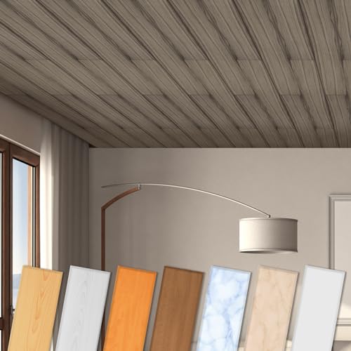 Paneles de techo HEXIM de XPS 100x16,7cm - revestimiento de techo moderno de plástico de poliestireno (10 metros cuadrados P-14) paneles de pared adecuados para habitaciones húmedas