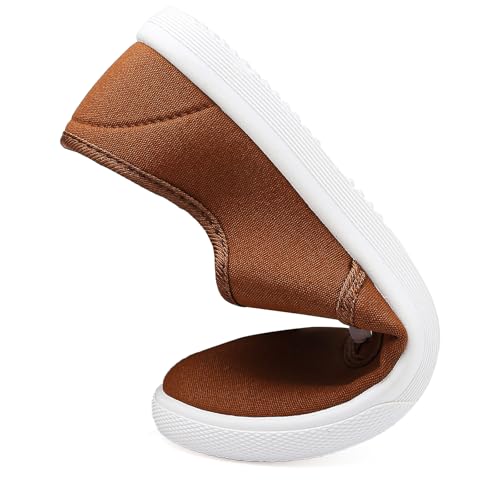 Image of Womens White Canvas Sneakers Lightweight Lace Up Fashion Comfortable Canvas Shoes Low Top Slip On Casual Tennis Walking Shoes Women Footwear