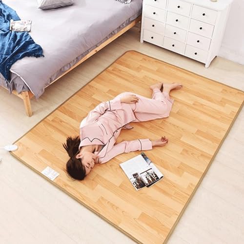 Alfombrillas con calefacción, calentador eléctrico para alfombras, calentador de pies con temperatura ajustable, almohadilla térmica eléctrica(100x150cm)