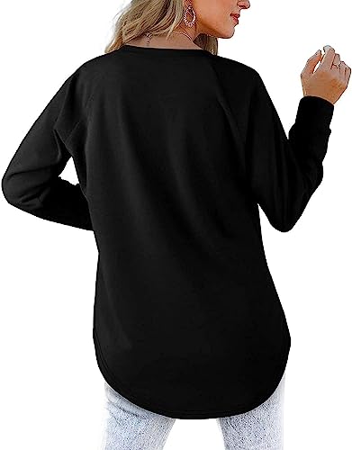 Basic Sweatshirts for Women Womens Long Sleeve Tee Shirt Loose Fit3