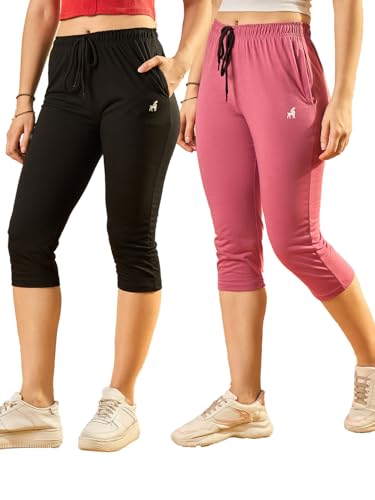 Image of Modeve Women Solid Cotton Blend Capri for summer|| Summer Wear