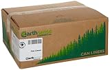 Earthsense Commercial RNW4620 Recycled Can Liners, 40-45 Gallon, 2 Mil, 40w x 46h, Black, Roll of 10 Bags (Case of 10 Rolls)