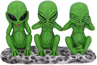 Three Wise Martians 16cm See No Hear No Speak No Evil Alien Figurines