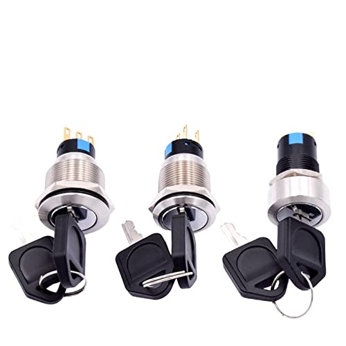 Interrupteur à clé rotatif étanche en acier inoxydable 1NO1NC pour armoire électrique