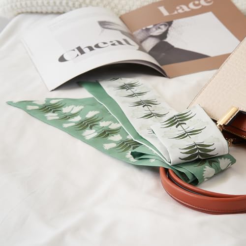 Hair Scarf Tie Narrow Neckerchief Headscarves for Women Fashion Bag Ribbon Scarf4