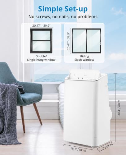 Image of Garvee 14000 BTU Portable Air Conditioner up to 750 Sq.Ft for Rooms, Office