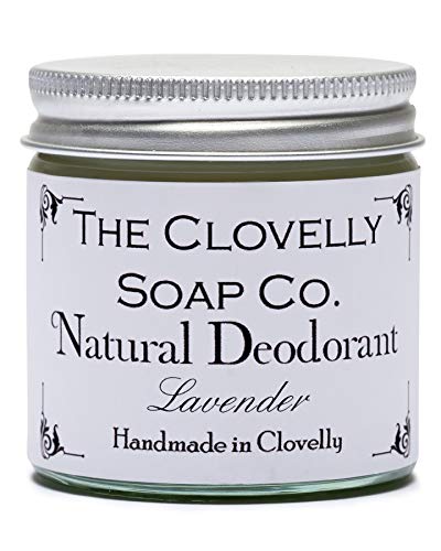 Clovelly Soap Co Natural Handmade Deodorant Balm Lavender 60g Glass Jar